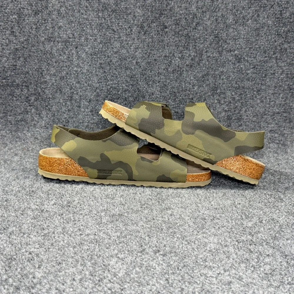 Birkenstock Milano Sandals‎ Men's 9 Desert Soil Camouflage Green Soft Footbed